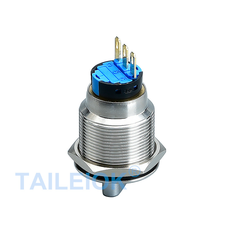 22mm Selector Switch 2/3position Micro Rotate Metal Push Button Switch With LED