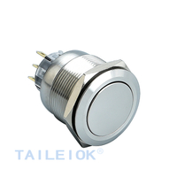 25mm Factory Supply Push Buttons Momentary/Latching Stainless Steel Metal Push Button Switch
