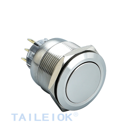 25mm Factory Supply Push Buttons Momentary/Latching Stainless Steel Metal Push Button Switch