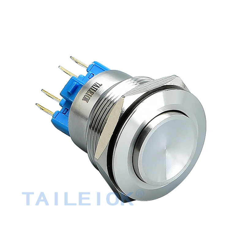 25mm 1NO1NC Stainless Steel Metal Push Button Switch Elevator