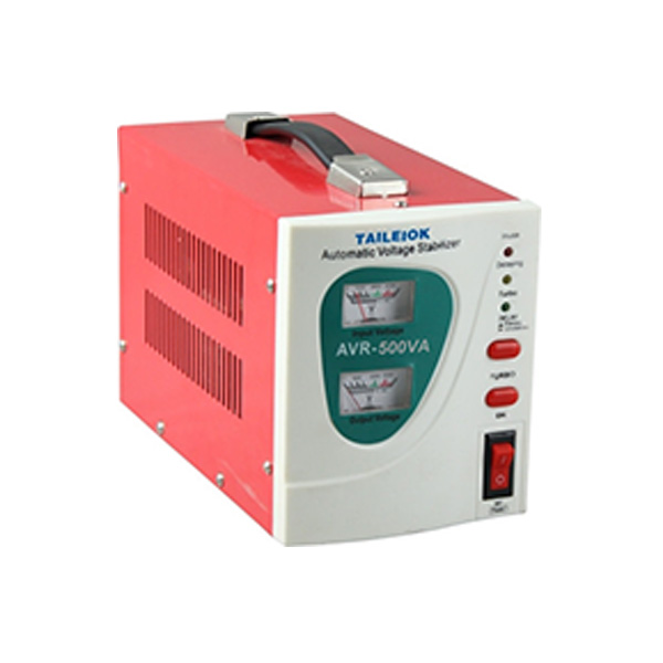 11_AVR-500VA-01 Relay Voltage Stabilizer LED Meter White